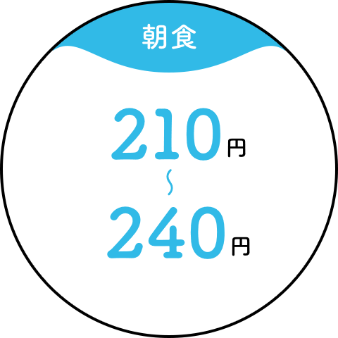 【朝食】210円~240円